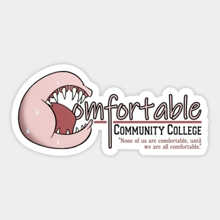 Comfortable Doug's Community College Logo Sticker